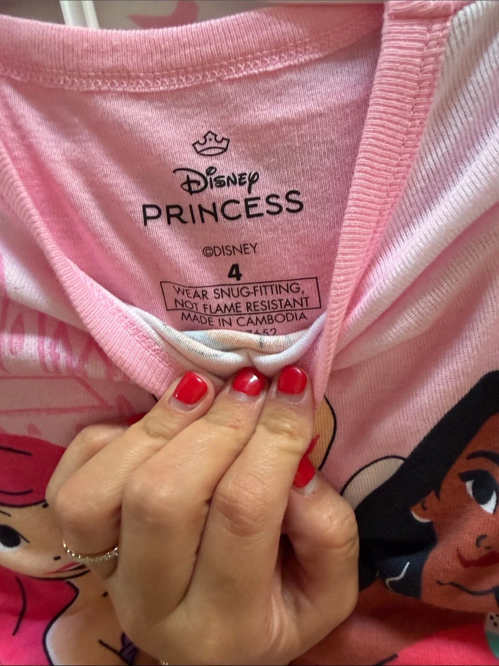 NWT 2 pack Disney Girls Pink Princess Pajama Set with Ariel, Cinderella & Moana